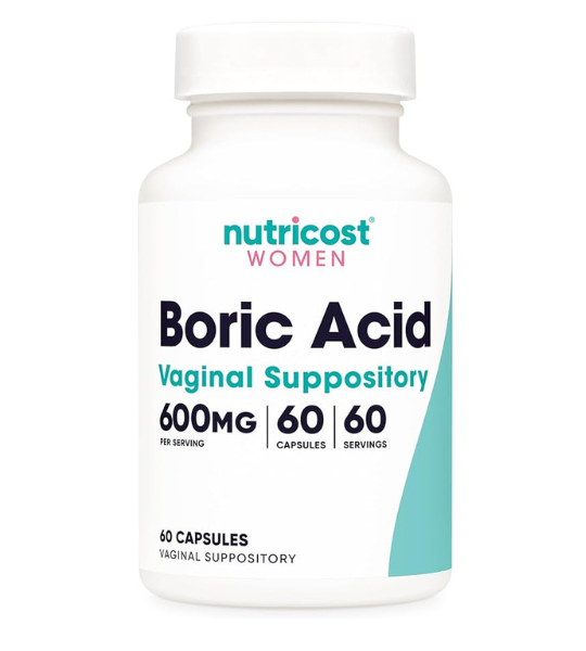 Nutricost Boric Acid Vaginal Suppository 600mg, 60 Capsules in Pakistan