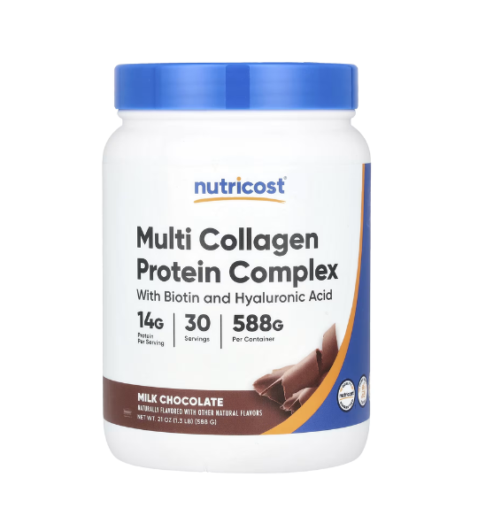 Nutricost, Multi Collagen Protein Complex, Milk Chocolate, 1.3 lb (588 g) in Pakistan
