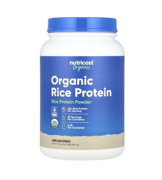 Nutricost, Organic Rice Protein Powder, Unflavored, 2 lb (907 g) in Pakistan