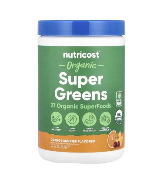 Nutricost, Organic Super Greens, Orange Sunrise, 12.2 oz (342 g) in Pakistan