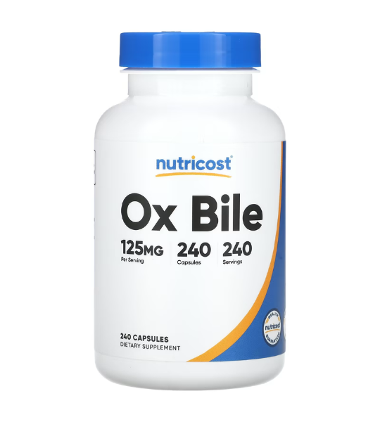 Nutricost, Ox Bile, 125 mg, 240 Capsules in Pakistan