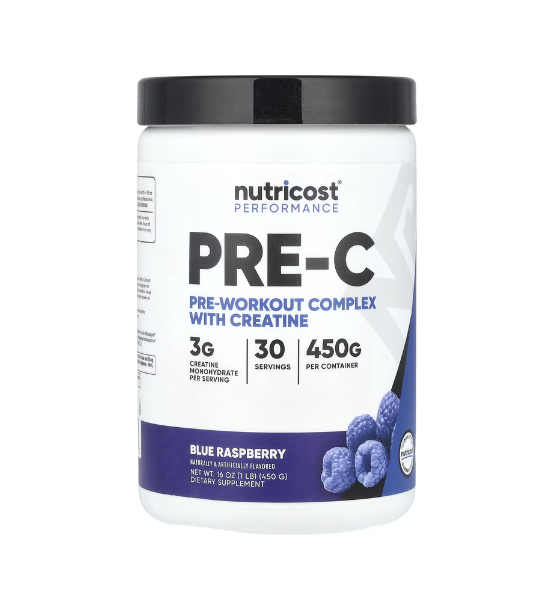 Nutricost, Performance, Pre-C, Pre-Workout Complex With Creatine, Blue Raspberry, 1 lb (450 g) in Pakistan