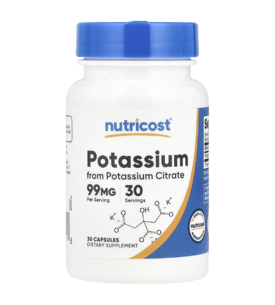Nutricost, Potassium, 99 mg, 30 Capsules in Pakistan