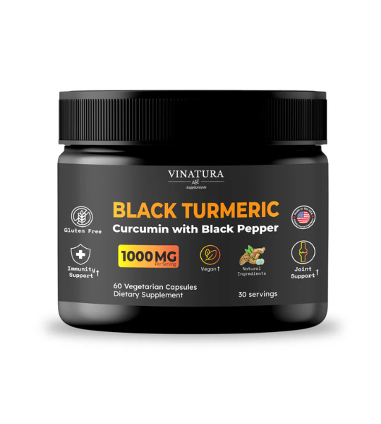 VINATURA Black Turmeric Curcumin with Black Pepper 60 Capsules in Pakistan