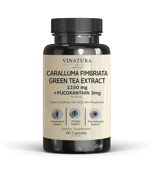 VINATURA Caralluma Fimbriata Green Tea Extract Fucoxanthin 1250mg Capsules in Pakistan