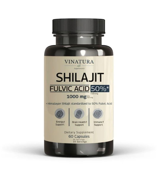 VINATURA Himalayan Shilajit capsule (50% Fulvic Acid) 1000mg Capsules in Pakistan