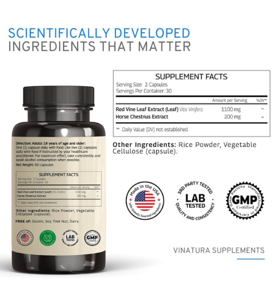 Vinatura Red Vine Leaf Extract Capsules In Pakistan