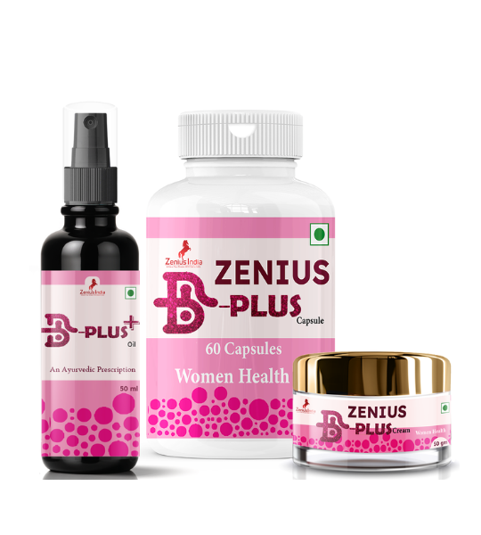 Zenius B Plus Combo Kit, 60 Caps, 50gm Cream, 50ml Oil in Pakistan